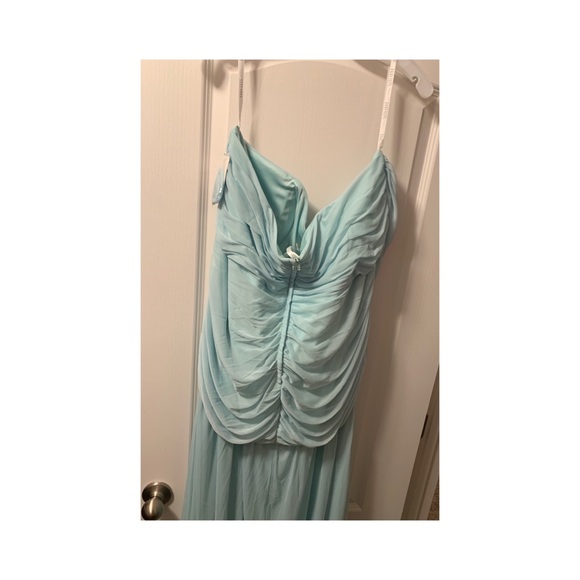 David’s Bridal Mint Bridesmaid Dress - Picture 2 of 3